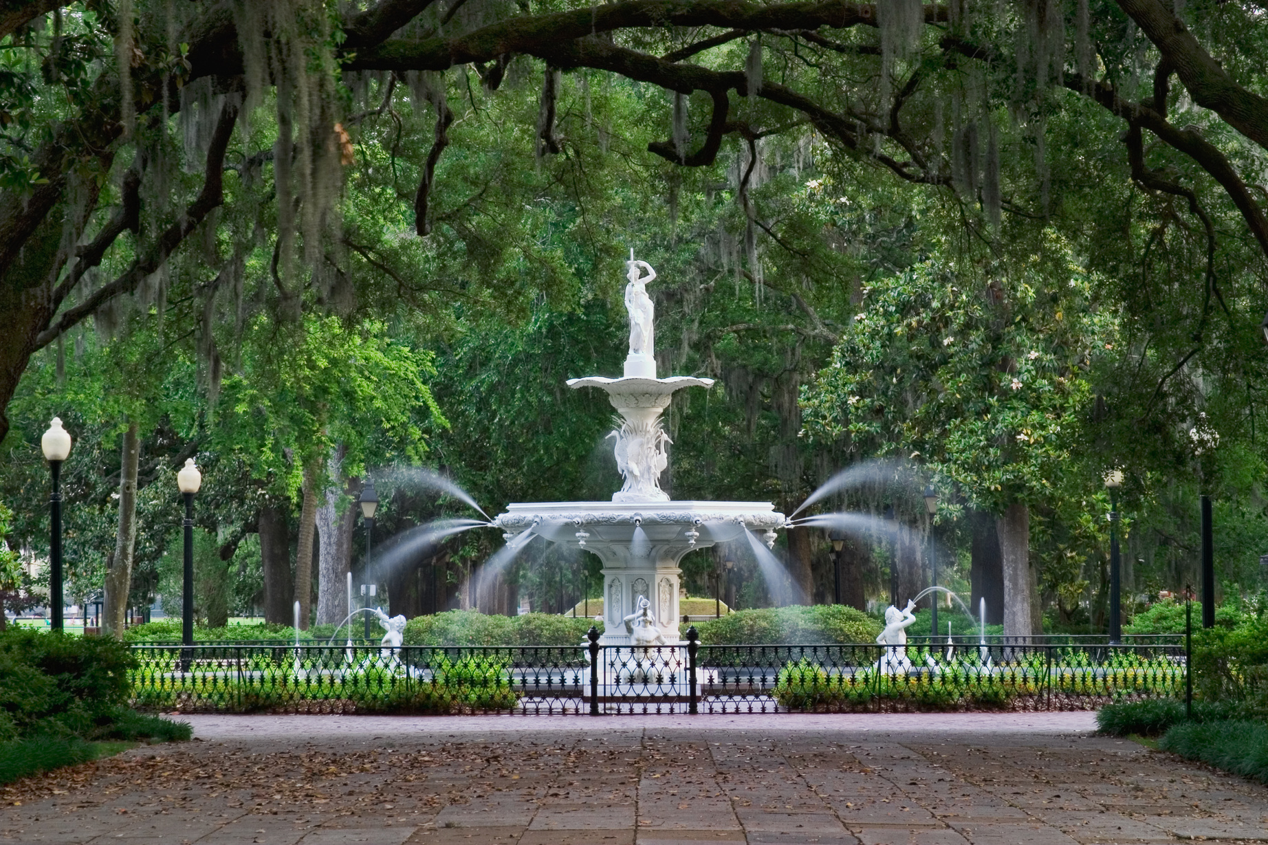 Forsyth Park Fountain in Savannah, Georgia